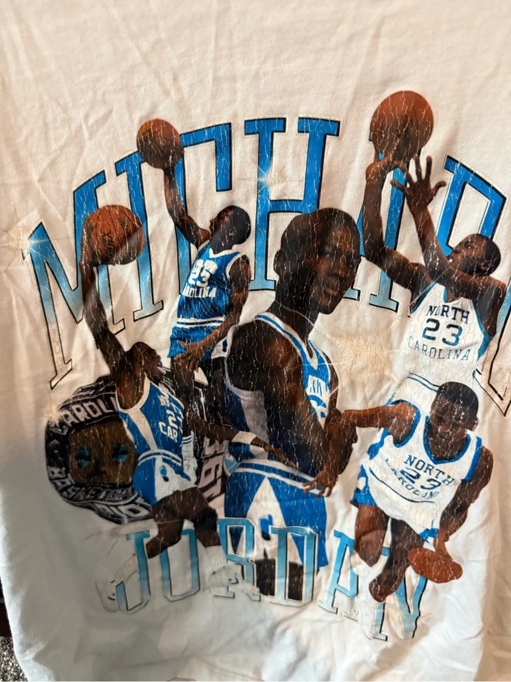 Nike Jordan North Carolina Basketball Graphic Tee - White/Blue/Brown